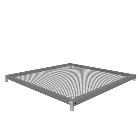 Tennsco Z-Line Additional Perf. Steel Shelf W/ Clips, 36"Wx36"Dx1 5/16"H, Gry ZMPS-3636-MGY